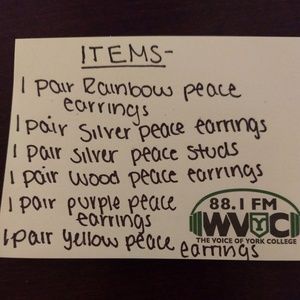 SIX Pairs Peace Themed Earrings